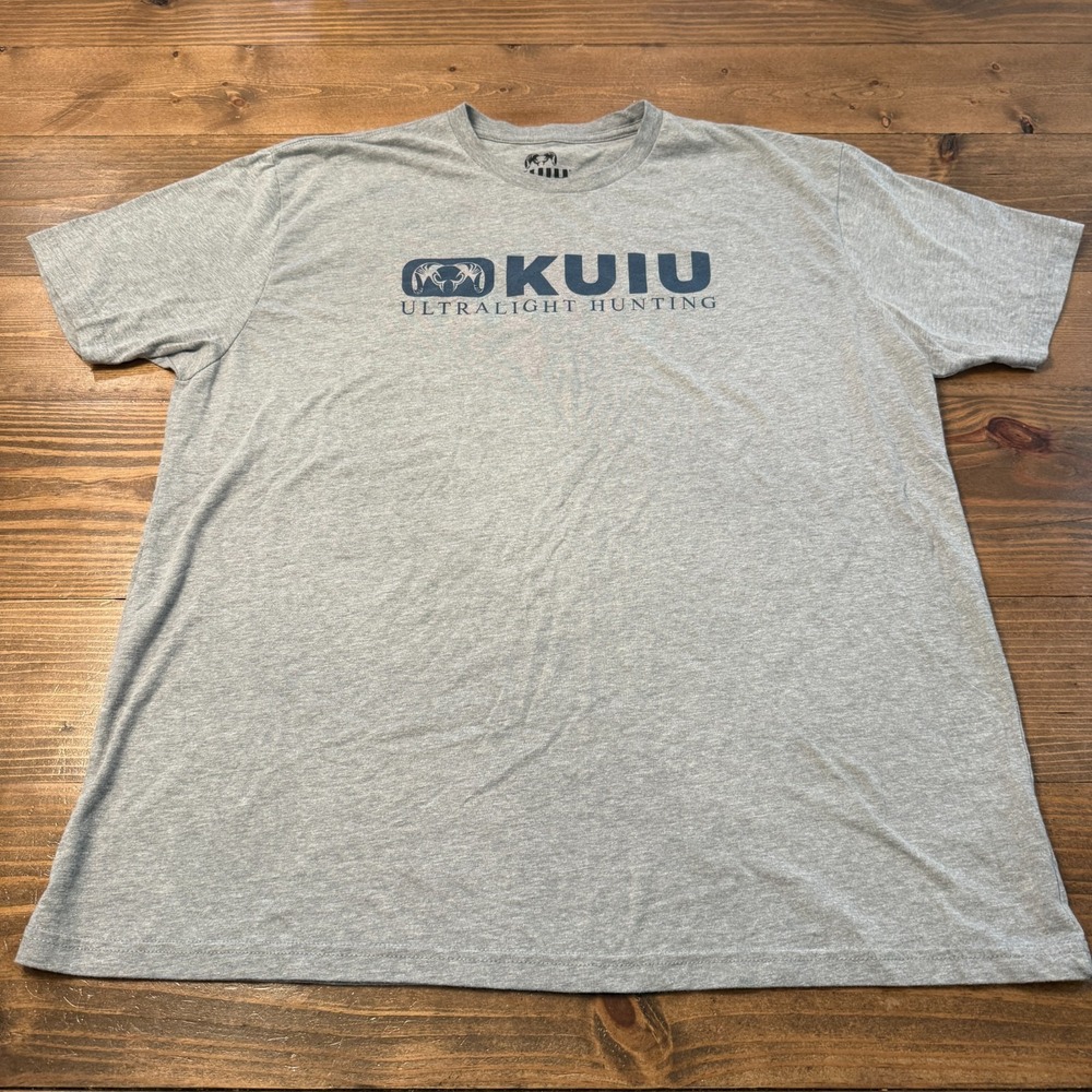 Kuiu T-Shirt Men's Size 2XL Gray Ram Cotton Blend Hunting Logo Lightweight‎